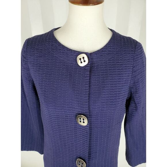 CHICO'S Women's Navy Blue Lightweight Jacket Sz S - Picture 5 of 11